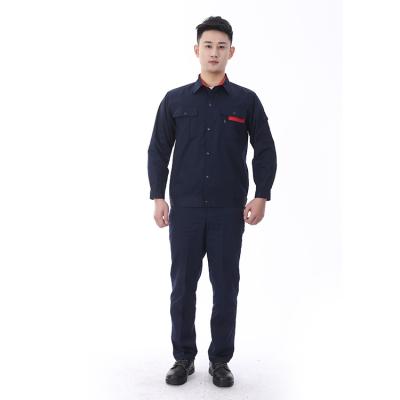 China Outer: 60%cotton / Inner: 40%Polyester factory supply anti-static summer navy blue long sleeve jumpsuits for sale