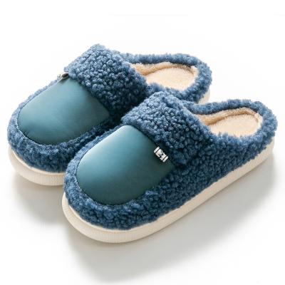 China Winter Family Lovers Plush Home Soft Slippers Lightweight Indoor Warm Comfortable Non-slip Men's Bedroom Couples Bedroom Slippers for sale