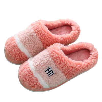 China Fashion Trend Women Non-slip Cotton Slippers Winter Plush Indoor Slipper For Ladies Home Slippers Custom for sale