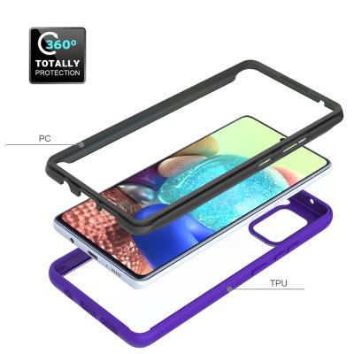 China High Quality Anti-drop Back Cover Anti-broken Full Protective Phone Cover Fits Samsung A11 21S 31 41 51 71 TPU+PC Phone Cases for sale