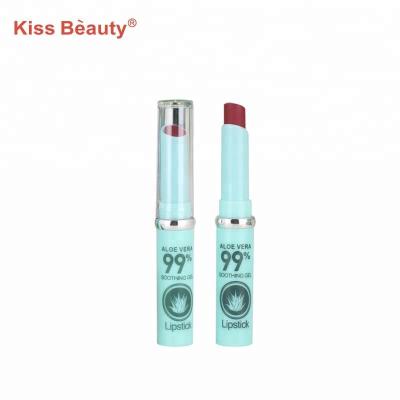 China Natural Sunscreen Aloe Vera Nourishing Lips Soothing Wholesale Matte Lipstick for sale