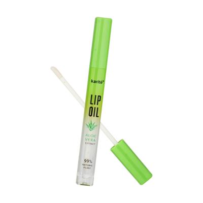 China Kiss Beauty Aloe Vera Hydrating Moisturizing Clear Natural Waterproof Lip Oil for sale