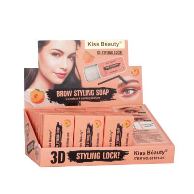 China 3D Eyebrow Brows Makeup Balm Waterproof Brows Kit Soap Factory New Arrival Lasting Styling Brows Styling Soap Colorless Nature for sale