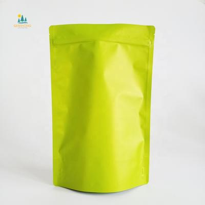 China Barrier Stand Up Green Bag For Coffee Bean Zip Lock Bag For Nuts Protein Coffee Snack for sale