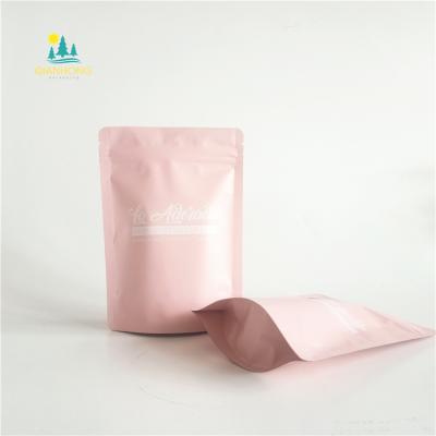 China Security Custom Digital Printing Logo Frosted Aluminum Zipper Stand Food Candy Coffee Tea Packaging Bag for sale