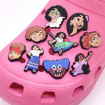 China Clog charm American DISN cartoon movie shoe charms decoration encanto croc charms fit straw pencil topper for sale