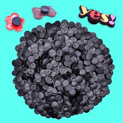 China Wholesale Black Plastic Croc Button Clog Charm Factory Shoe Buckles Croc Charm Vendor Fit DIY Clogs Shoe Charms for sale