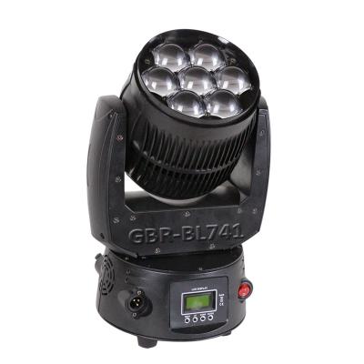 China Stage Disco DJ Zoom Wash Light Beam QUAD RGBW 4IN1 LED Moving Heads 7x15W for sale