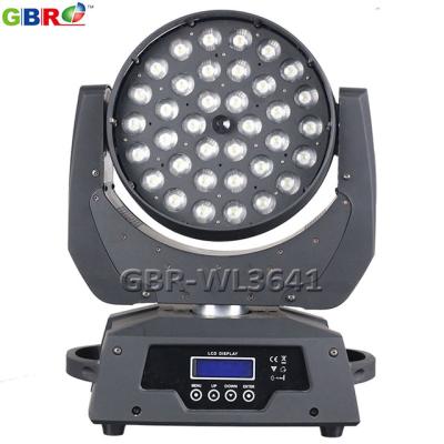 China GBR-WL3641 36x10W RGBW LED Stage Zoom Wash Moving Head for sale