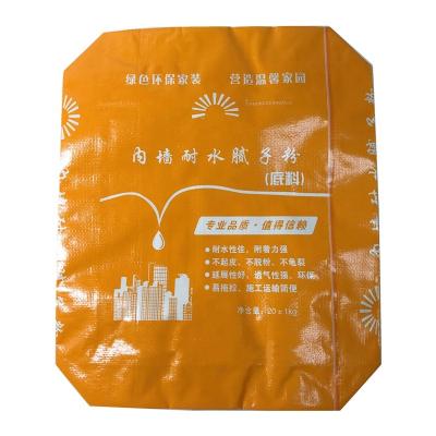 China Moisture Proof PP Block Bottom Valve Bag For Cement To Recycle 20kg Polypropylene Bags With Lamination for sale