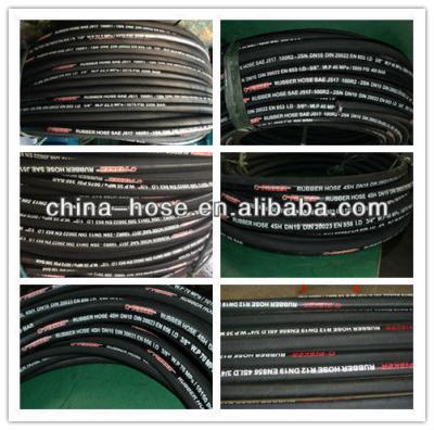 China rubber hose/hydraulic hose SAE 100 R1/R2 TO EN 853 1SN/2SN for sale