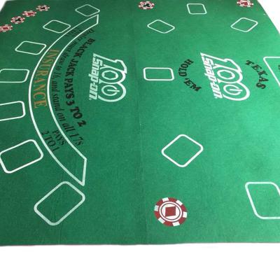 China Environmental protection tablecloth PVC felt green table mat with cutwork tablecloth felt poker cloth backing brocade tablecloth roll for sale