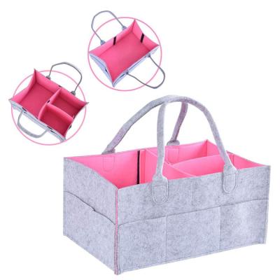 China Anti-theft Baby Diaper Cart - Crib Storage Bin and Car Organizer Bag for Diapers and Baby Diaper - Gray for sale