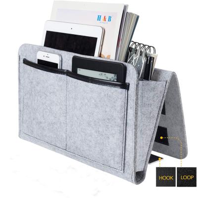 China Viable Wholesale Goods Felt Bedside Cart Sofa Accessories Storage Bag Bed Organizer for sale