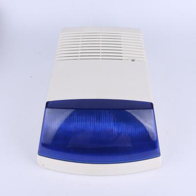 China Tamper Alarm Wired 120db Battery Backup Outdoor Strobe Light Alarm Siren for sale