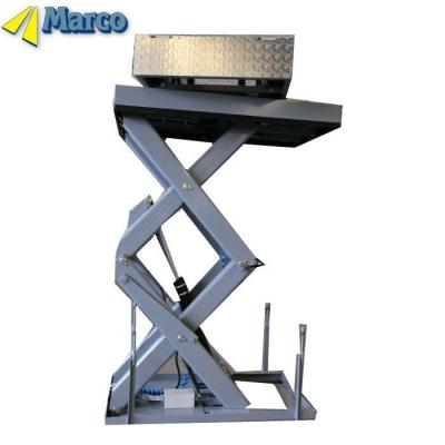 China Hydraulic Operated Turntable on Stationary Hydraulic Scissor Lift Table Running Mode Stationary for Painting Workshop for sale