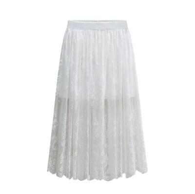 China CL0753A Breathable Lace Bottom Skirts Womens Long Skirts Large Size Casual Skirts for sale