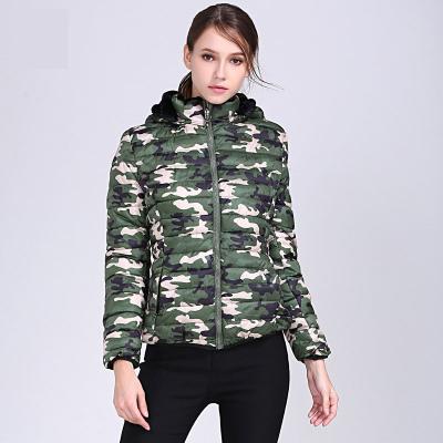 China ZY3909A 2021New Arrival Camouflage And Fleece Winter Waterproof Clothing For Women Ladies Winter Jackets Short Stripper Coat Women for sale