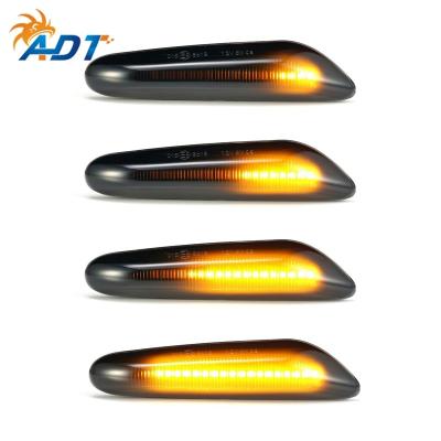 China Plug & Play Installation ADT Amber Yellow Dynamic Running Flowing LED Turn Signal Side Beacon Light For X1 X3 1 3 5 Series E46 E81 E90 E91 for sale