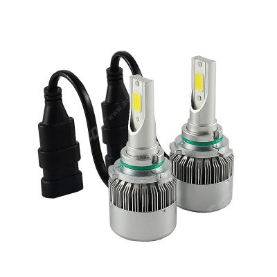 China Fan ADT 2 X C6 9005 LED Car Headlight Kit COB 72W 8000LM Kit Hi /Lo LED Integrated Headlight Bulbs for sale