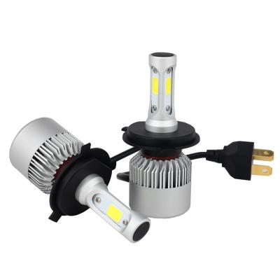 China Built-in fan ADT super shine s2 headlight h4 led s2 72w 8000LM white 6000k H7 led headlight s2 for sale