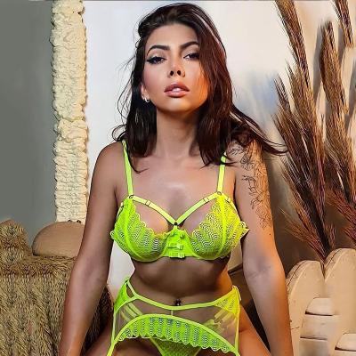 China With Hot Yarn Green Sexy Transparent One Piece Babydoll Female Lingerie for sale