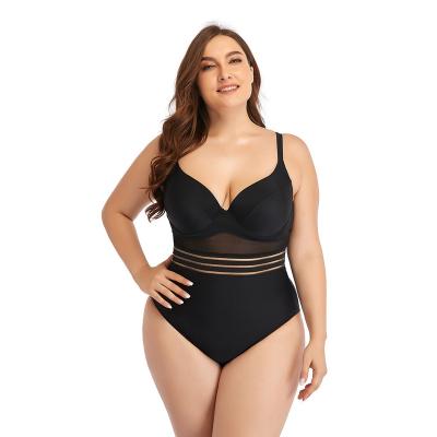 China Fat Women Plus Size Breathable One Piece Swimwear for sale