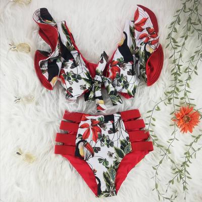 China Breathable Print Bikini Ready To Ship Sexy Women Swimwear Swimwear Set for sale