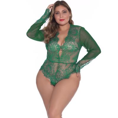 China Spandex/Nylon Women Plus Size Queen Size Lingerie Lace Bustier Sexy Teddy Babydoll for sale