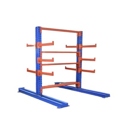 China Long Store Cantilever Rack Heavy Duty Structural Warehouse Materials Single or Double Sided Corrosion Protection for sale