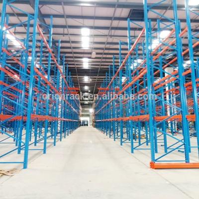 China Heavy Duty Selective Narrow Shelf Aisle Pallet Racking / Industrial Vna Racking System For Warehouse Storage Warehouse Storage for sale