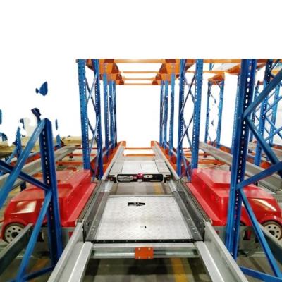 China New Semi-automated Corrosion Protection Metal Rack Stainless Steel Warehouse Pallet Storage Radio Shuttle Rack System for sale