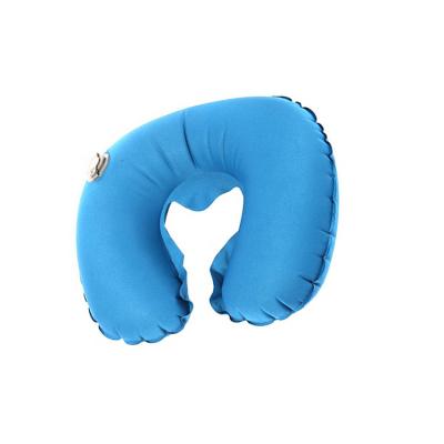 China PORTABLE Hot Sale U-Shape Waterproof Elastic Fabric Coated Tpu Air Fillled Inflatable Travel Pillow Neck Pillow for sale