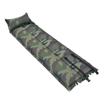 China Outdoor Waterproof Camouflage Mat With Air Pillow PVC Military Inflatable PVC for sale