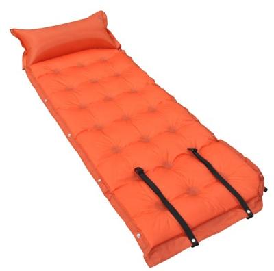 China Outdoor Self Inflating Air Sleep Pad Camping Increasing Picnic Sleep Mat With Pillow for sale