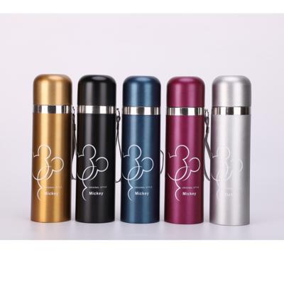 China Viable Bullet - Tipped Thermos Flask Vacuum Flask Bottle 500ml Mickey Logo Stainless Steel Thermos Vacuum for sale