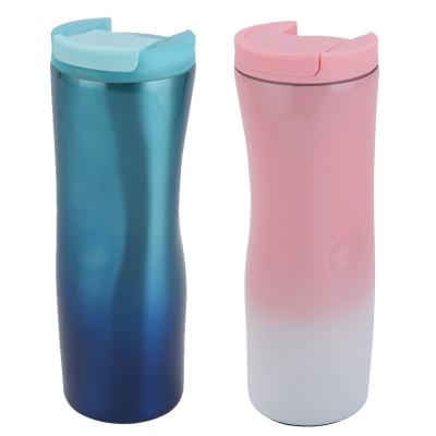 China 304 Stainless Steel Color Thermos Viable Insulation Gradient Thermo Spiral Mug for sale