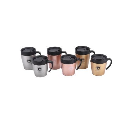 China PORTABLE Wholesale Double Wall Stainless Steel Coffee Mug Vacuum Insulated Tumbler Cups With Handle for sale