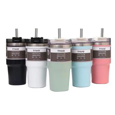 China 30oz 20oz Double Wall Stainless Steel Coffee Tumblers Cups Straw Tumbler Cups Viable Custom Vacuum Insulated Wholesale Drink Mugs for sale