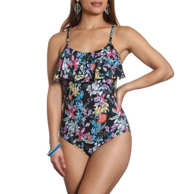 China Breathable Young Girl Swimsuit Ruffled Cute One Piece Swimwear For Private Label Designers for sale