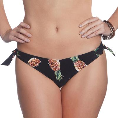 China Breathable Junior Tie Side Fruit Printed Low Cut Bottom Brief Bikini Swimming Suit for sale