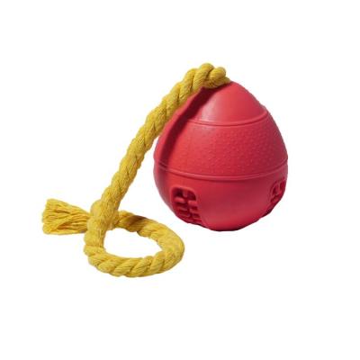 China Rubber Dog Stocked Toy Multifunction Bite Toy Pet Cotton Rope Durable High Quality Eco-Friendly Latex Puppy for sale