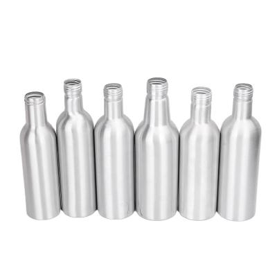 China Eco-friendly Recyclable Metal Whiskey Bottle 750ml Wine Bottle Proof Tamper Proof Aluminum Aluminum Lid for sale