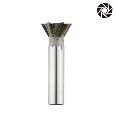 China Tungsten Cobalt Alloy Shank Dovetail Groove Straight Milling Cutter YG8 Bit 16-60mmx45 Degree / 60 Degree Welded Steel Tungsten Dovetail Cutter for sale