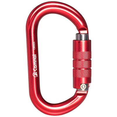 China 7075 Aviation Aluminum 25KN O Shape Mountain Climbing Carabiner with CE Certification for sale