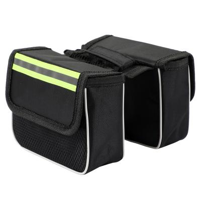 Chine Waterproof Travel Cycling Front Tube Bicycle Saddlebag Bag Holder Frame Bag For Bike 15x12x5cm à vendre