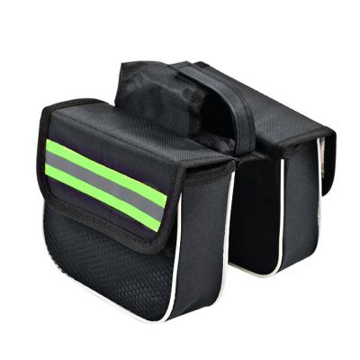 China Waterproof Travel Cycling Front Tube Bicycle Saddlebag Bag Holder Frame Bag For Bike 15x12x5cm en venta