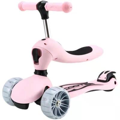 China 2021 Height Adjustable Handlebar New Baby Scooter For Kids 1-6 Years Old Can Sit And Ride 2-in-1 Balance Scooter Quiet Scooter for sale