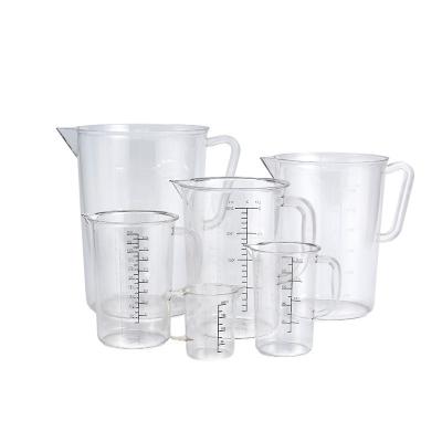 China Durable high quality PC plastic measuring cup, measuring cup with scale measuring container with handle for sale