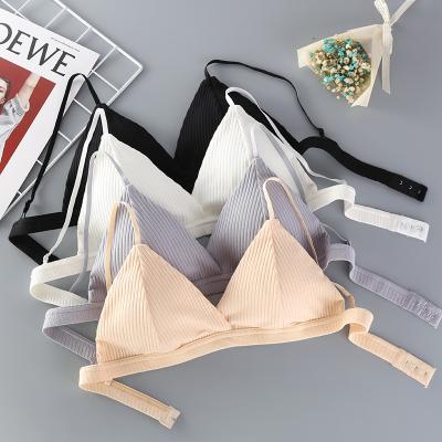 China 2021 New Design 2021 New Design Cotton French Comfortable Fancy Triangle Stylish Breathable Bralette Sexy Teen Bra for sale